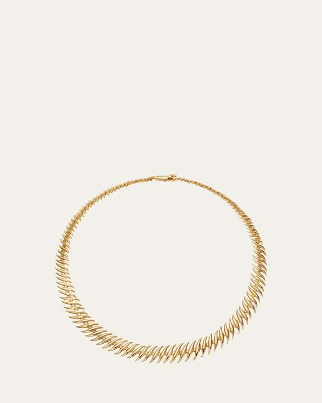 Flame Small Necklace in Yellow Gold